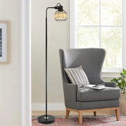 Depuley LED Floor Lamp, Adjustable Head Standing Lamp with Heavy Metal Based, Farmhouse Tall Rattan Floor Lamps Reading Lighting - WS-MNF29-60B 9 | Depuley