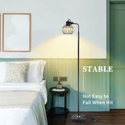 Depuley LED Floor Lamp, Adjustable Head Standing Lamp with Heavy Metal Based, Farmhouse Tall Rattan Floor Lamps Reading Lighting - WS-MNF29-60B 8 | Depuley