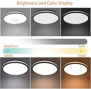 DLLT LED Flush Mount Ceiling Light, 35W Dimmable Round Ceiling Light Fixture with Remote, Close to Ceiling Light Fixtures for Living Room, Bedroom, Dining Room, 3-Light Color Changeable, Timing - WSCL15-35C-M 5 | Depuley