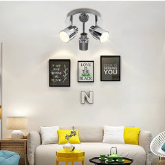 Depuley Modern 3-Light Multi-Directional Ceiling Fixture, Adjustable Round Track Lighting Kits, GU10 LED Bulb, Warm White, Polished Chrome - WSGDD06-15B 2 | Depuley