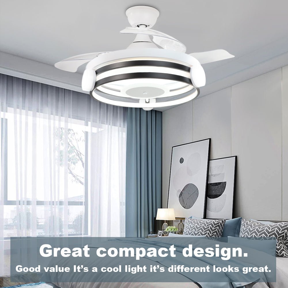 Depuley Modern Ceiling Light and Remote, 30W LED Chandelier C
