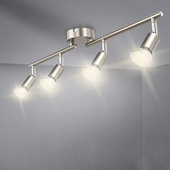 Depuley Modern LED 4 Light Track Lighting Kit, Flexibly Adjustable Decorative Accent Lamp, Bulbs Included - WSGDD01-12B 1 | Depuley