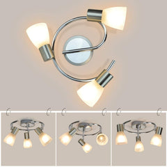 DLLT Modern LED Track Lighting Fixtures, 3 Lights Round Ceiling Track Light, Directional Ceiling Spot Lights for Kitchen, Office, Bedroom, Picture Wall, Hallway - WSSD04-15B 2 | Depuley