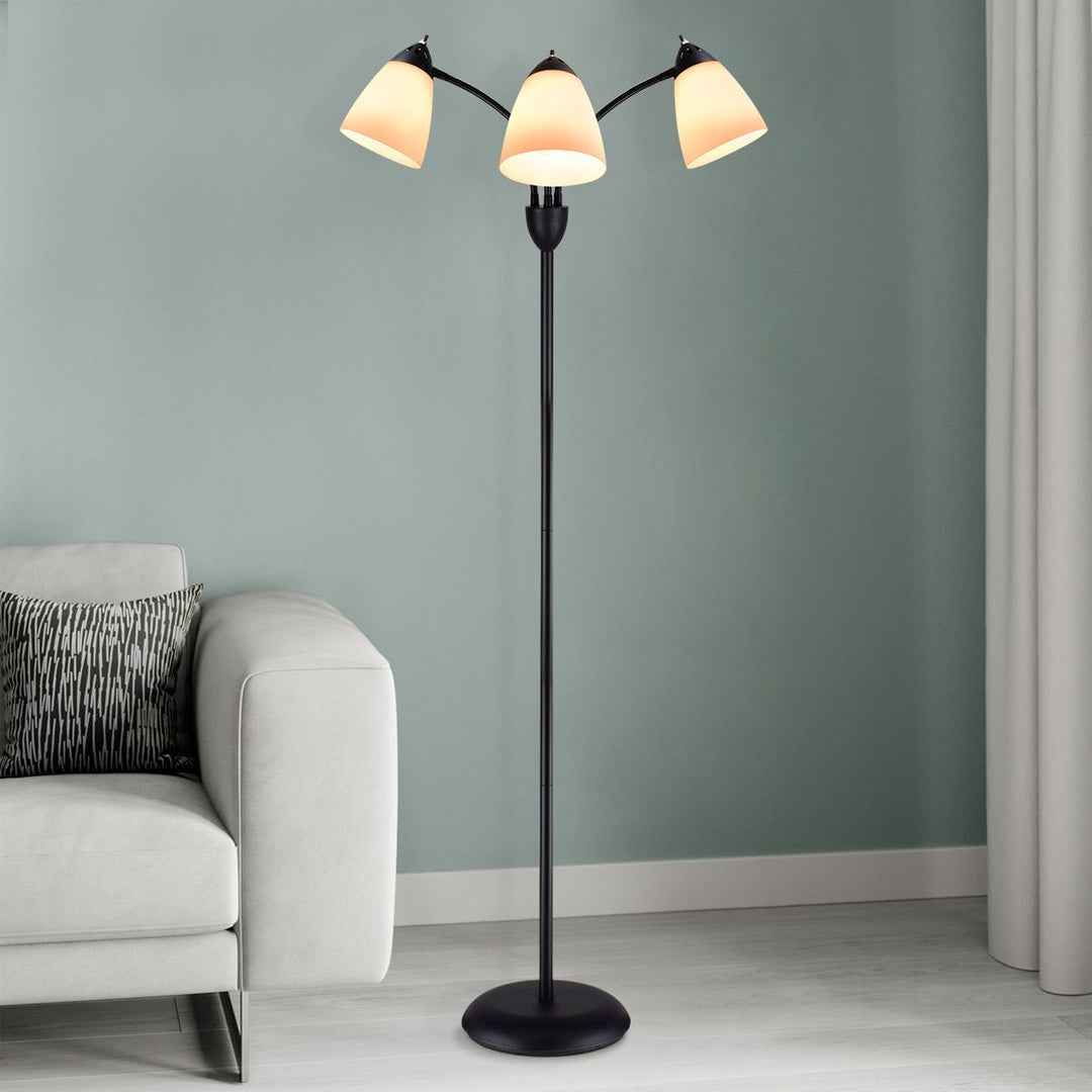 Depuley Modern Reading Floor Lamp, 3-Light with Adjustable