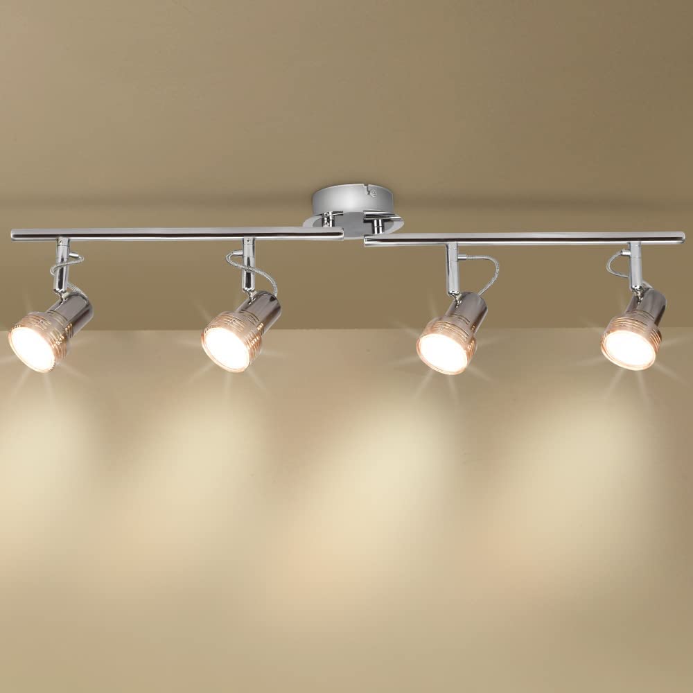 Depuley Modern Track Lighting Kit, 4-Light Directional Track Lights , Foldable, Swing Arms - WSSD06-12A 1 | Depuley