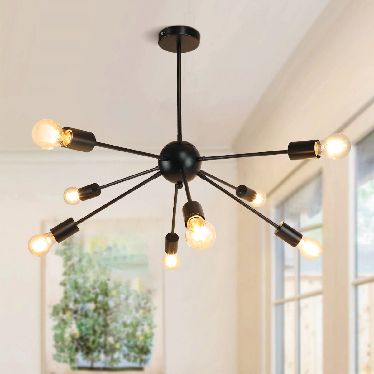 Black starburst light fixture discount
