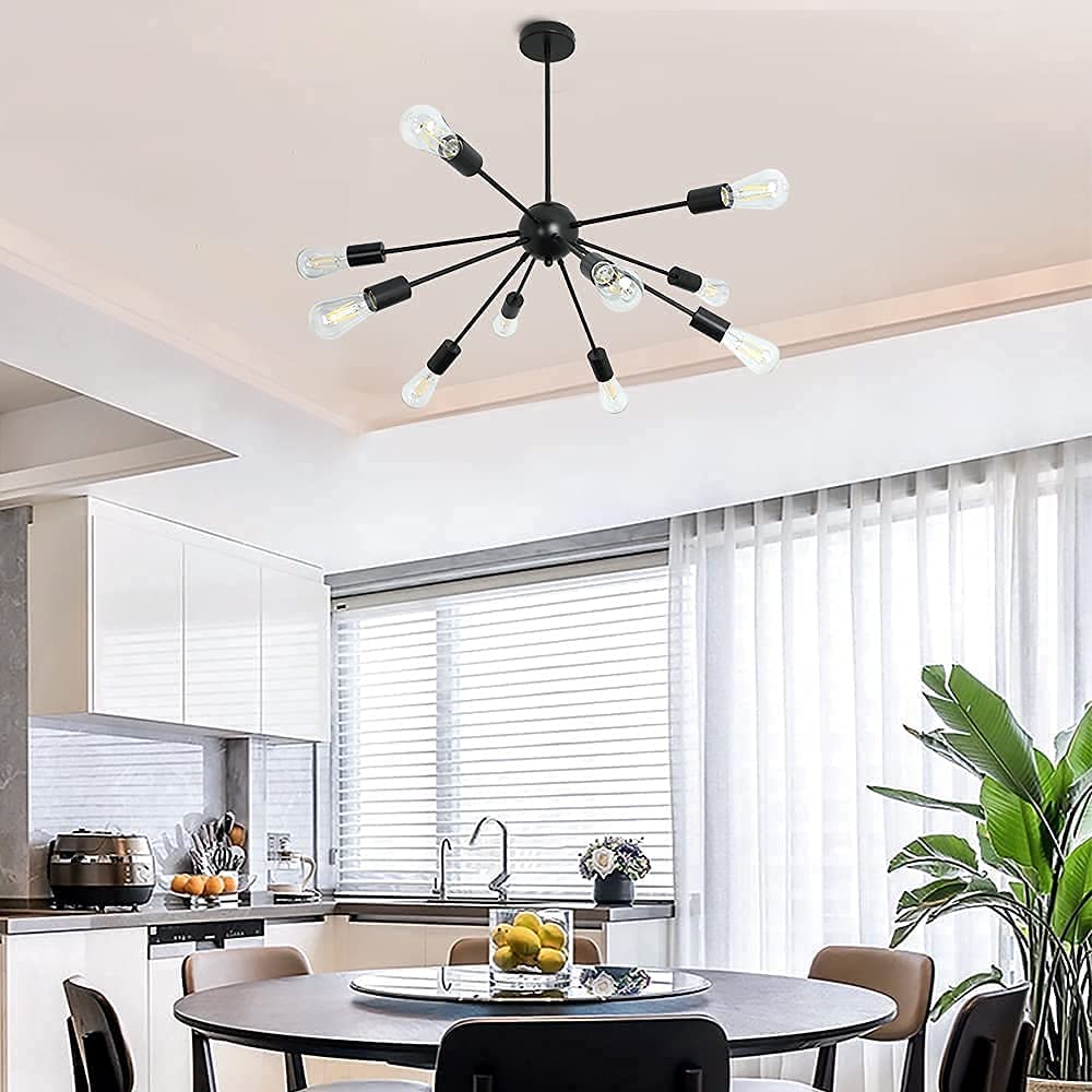 DLLT Sputnik Chandeliers 10-Light, Modern Pendant Lighting DLLT Sputnik Chandeliers 10-Light, Modern Pendant Lighting