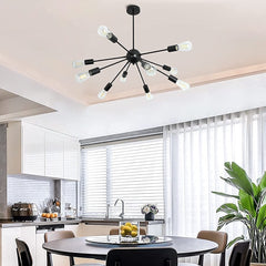 DLLT Sputnik Chandeliers 10-Light,Modern Pendant Lighting,Vintage Ceiling Light Fixture,Starburst Hanging Light for Dining Room,Kitchen Island,Bedroom - WSCDD31-B10 5 | Depuley