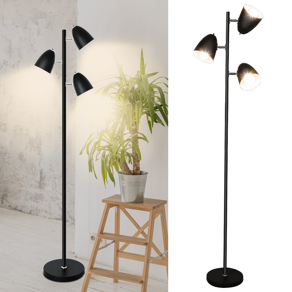 Depuley Tree Floor Lamp, 3-Light Industrial Standing Lamp, Modern