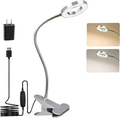 Depuley W-LITE 6W LED USB Charging Reading Clip Laptop Lamp for Book Piano Bed Headboard Desk, Eye-Care 2-Light Color Switchable, Button Control, Adapter Included - WSTL01-6C-S 15 | Depuley