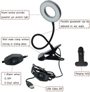 Depuley W-LITE 6W LED USB Clip on Reading Light, 2-Light Color Desk Lamp with Clamp for Bed Kids Book Piano Headboard, Eye Protection, Book Light Warm & Cool Light Colors, Adapter Included - WSTL01-6C-B 10 | Depuley