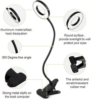 Depuley W-LITE 6W LED USB Clip on Reading Light, 2-Light Color Desk Lamp with Clamp for Bed Kids Book Piano Headboard, Eye Protection, Book Light Warm & Cool Light Colors, Adapter Included - WSTL01-6C-B 5 | Depuley