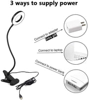 Depuley W-LITE 6W LED USB Clip on Reading Light, 2-Light Color Desk Lamp with Clamp for Bed Kids Book Piano Headboard, Eye Protection, Book Light Warm & Cool Light Colors, Adapter Included - WSTL01-6C-B 6 | Depuley