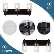 DLLT Vintage Wall Lamp with 3 Bulbs, LED Mirror Light Bathroom in Industrial Design, Retro Indoor Wall Spotlight for Bedroom, Living Room, Cafe - WSWL002-B3 4 | Depuley
