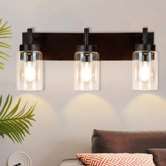 DLLT Vintage Wall Lamp with 3 Bulbs LED Mirror Light Bathroom in Industrial Design Retro Indoor Wall Spotlight for Bedroom Living Room Cafe DEPULEY