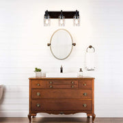 DLLT Vintage Wall Lamp with 3 Bulbs, LED Mirror Light Bathroom in Industrial Design, Retro Indoor Wall Spotlight for Bedroom, Living Room, Cafe - WSWL002-B3 7 | Depuley