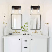 Depuley Wall Vanity Light Fixture, Farmhouse Bathroom Lighting, 2-Light Metal Wall Mount Lamp with Glass Shade - WSWL001-B2 8 | Depuley