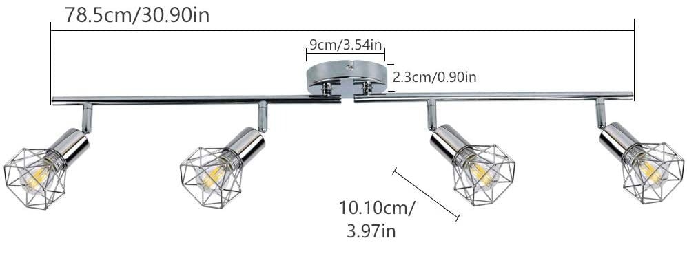 National Lighting 4-Way Adjustable LED Track Spotlight - Matt White & Brushed Brass, GU10