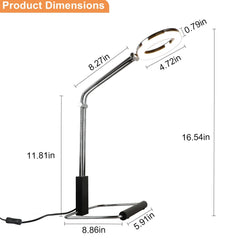 Depuley Minimalist Desk Lamp, Modern Nightstand Lamp with Plug-in Cord, Industrial Table Lamp with Adjustable Angle 5W LED Warm Light, Desk Lamp for Study, Office, Art, Work Lighting, Stable Base - WS-MPT9-5B 2 | Depuley