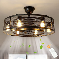 Matte Black Farmhouse Caged Ceiling Fan Light Remote Control, Applicable to (WS-FPZ10-60B, WS-FPZ17-60B, WS-FPZ24-40B, WS-FPZ27-60B, WS-FPZ28-60B) - WS-FPZ17-60B-remote 4 | Depuley