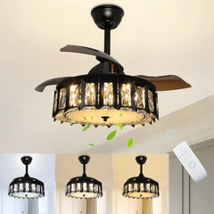 Modern Retractable Blade Dimmable Crystal Ceiling Fan Light Series Remote Control | Applicable to (WSFSL001, WS-FPZ21-60B, WSFSL002-36C, WS-FPZ15-60B, WS-FPZ16-60B, WS-FPZ6-40F, WS-FPZ25-27C, WS-FPZ7-36F, WS-FPZ26-36C, WS-FPZ23-40B) - WSFLRM-03 6 | Depuley